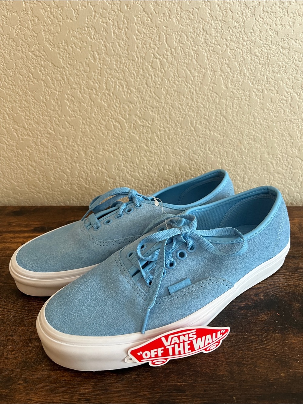 🆕 VANS Off the Wall soft blue suede skate shoe